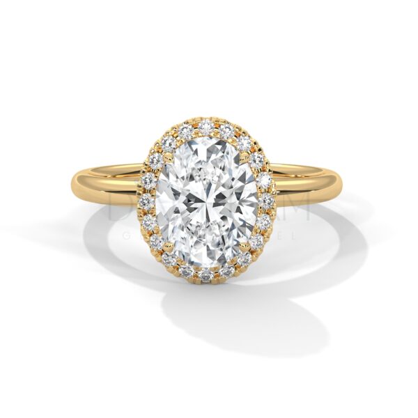 2 CT Oval Cut Moissanite Halo Ring: A Symbol of Timeless Beauty