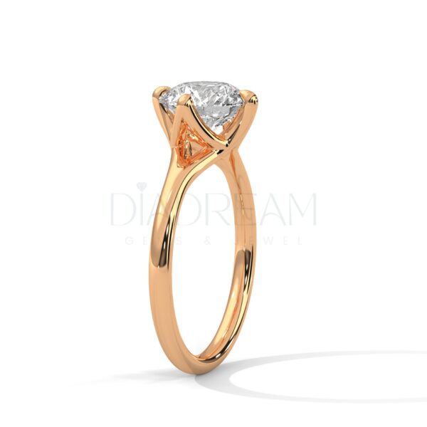 2 Carat Round Cut Moissanite Diamond Solitaire Ring