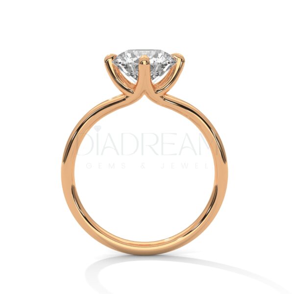 2 Carat Round Cut Moissanite Diamond Solitaire Ring