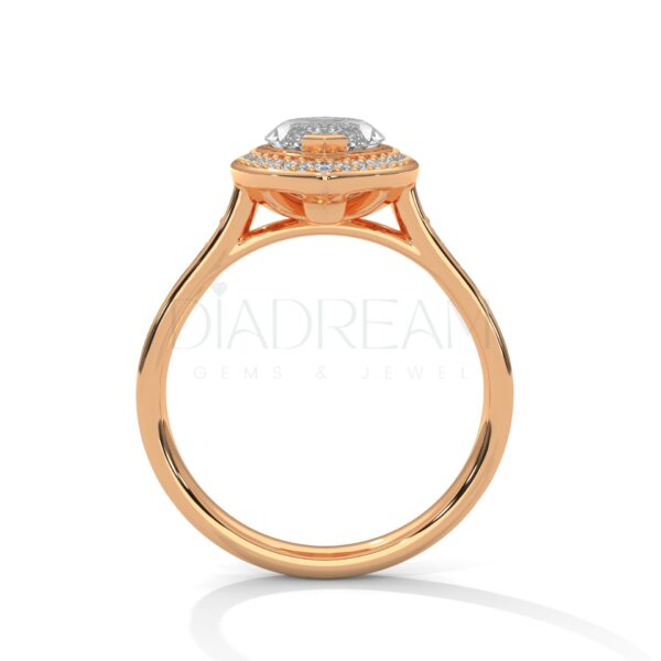 2 Carat Marquise Cut Moissanite Halo and Pave Ring
