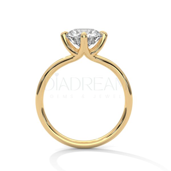 2 Carat Round Cut Moissanite Diamond Solitaire Ring