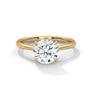 2 Carat Round Cut Moissanite One Diamond Ring: Unmatched Brilliance and Fire