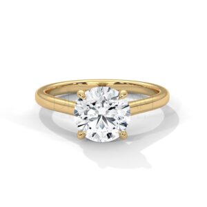 2 Carat Round Cut Moissanite Solitaire Ring