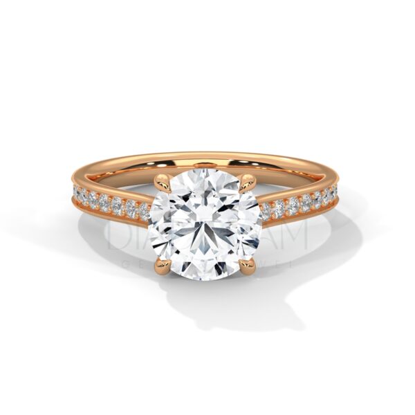2 Carat Round Cut Moissanite Ring