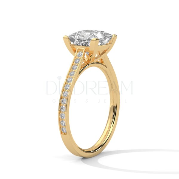 2 Carat Princess Cut Moissanite Ring