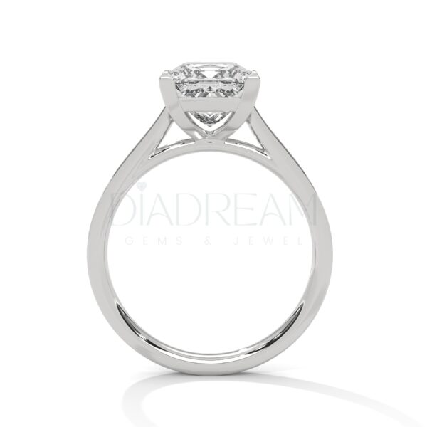 2 Carat Princess Cut Moissanite Ring