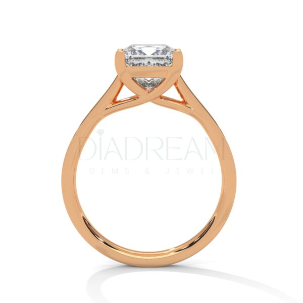 2 Carat Princess Cut Moissanite Pave Diamond Ring