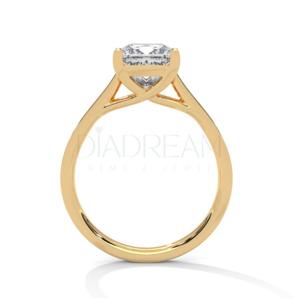 2 Carat Princess Cut Moissanite Pave Diamond Ring