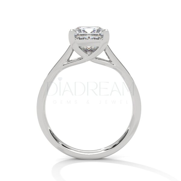 2 Carat Princess Cut Moissanite Pave Diamond Ring