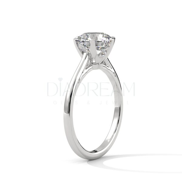 2 Carat Round Cut Moissanite Solitaire Ring