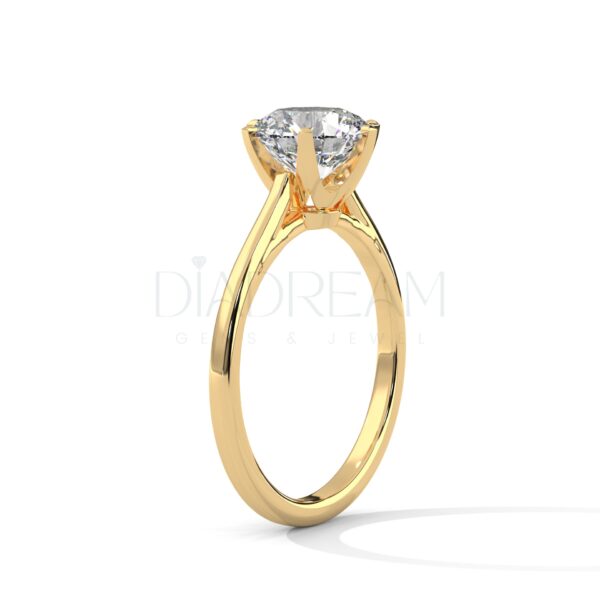 2 Carat Round Cut Moissanite Solitaire Ring