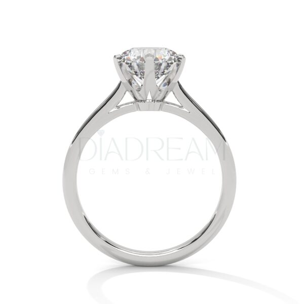 2 Carat Round Cut Moissanite Solitaire Ring