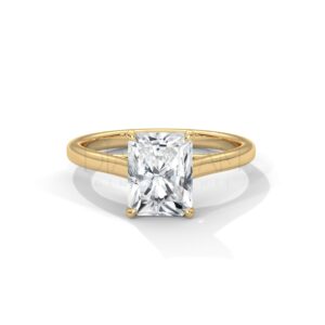 2.5 Carat Radiant Cut Moissanite Solitaire Ring