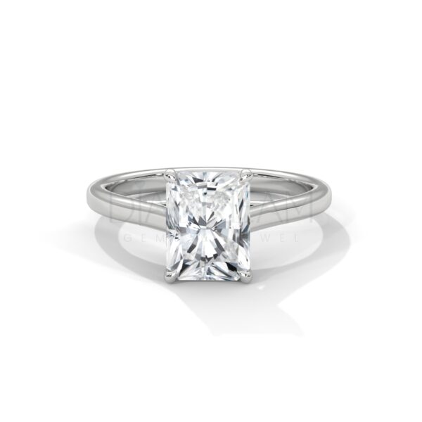 2.5 Carat Radiant Cut Moissanite Solitaire Ring