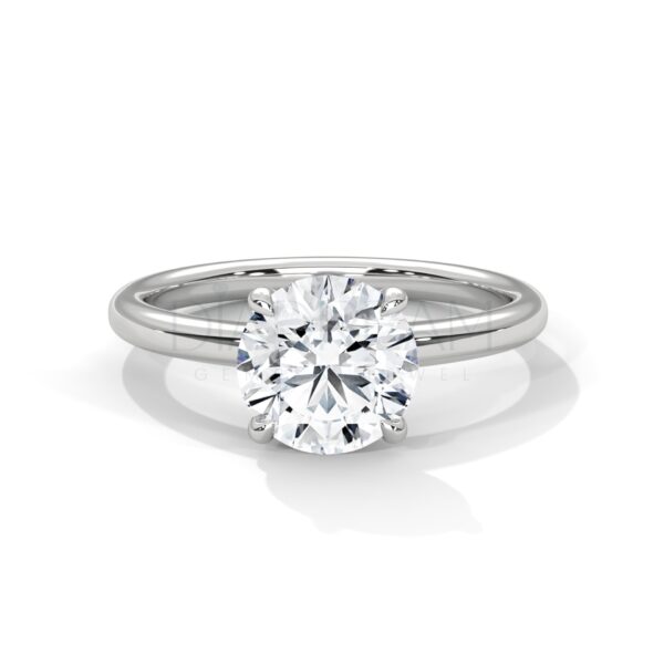 2 Carat Round Cut Moissanite Solitaire Ring