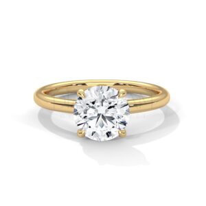 2 Carat Round Cut Moissanite Solitaire Ring