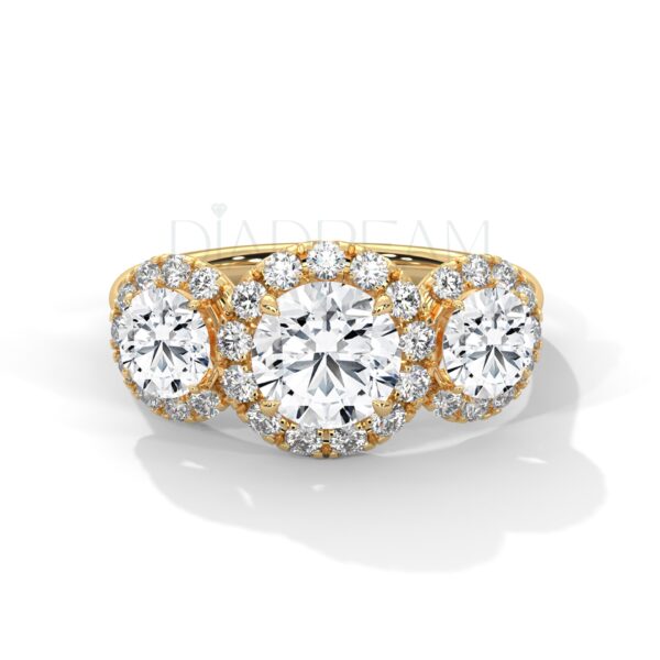 2 Carat Round Cut Moissanite Wedding Ring