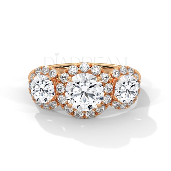 2 Carat Round Cut Moissanite Wedding Ring