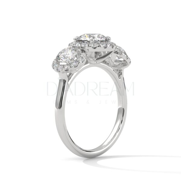 2 Carat Round Cut Moissanite Wedding Ring