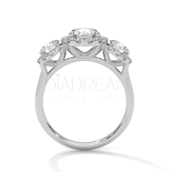 2 Carat Round Cut Moissanite Wedding Ring