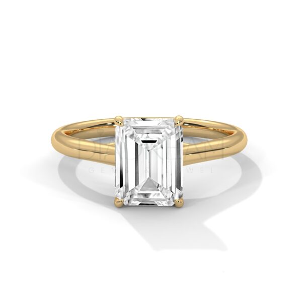 2 Carat Emerald Cut Moissanite Ring: A Symbol of Timeless
