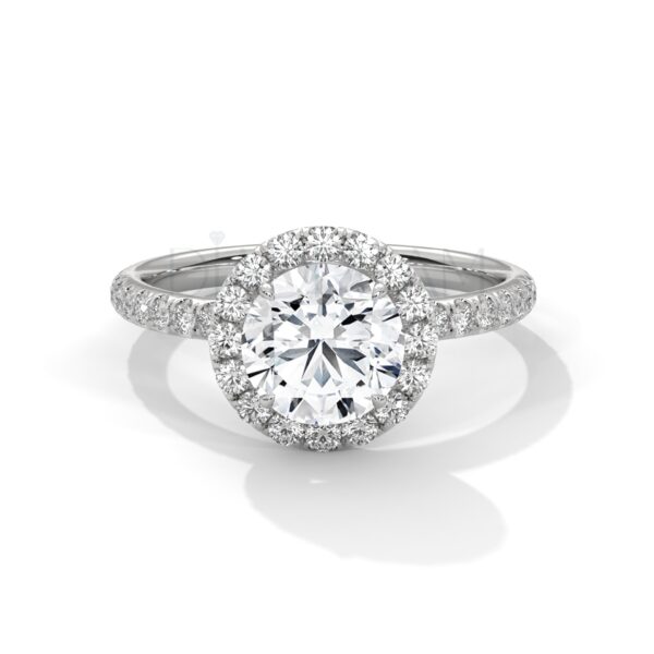 1.5 Carat Round Cut Moissanite Ring