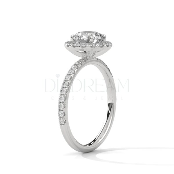 1.5 Carat Round Cut Moissanite Ring