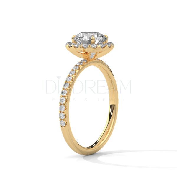 1.5 Carat Round Cut Moissanite Ring