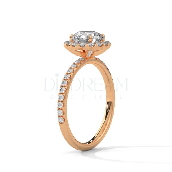 1.5 Carat Round Cut Moissanite Ring