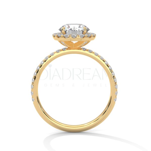 1.5 Carat Round Cut Moissanite Ring