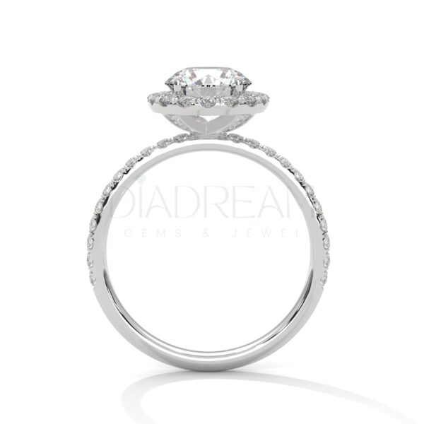 1.5 Carat Round Cut Moissanite Ring