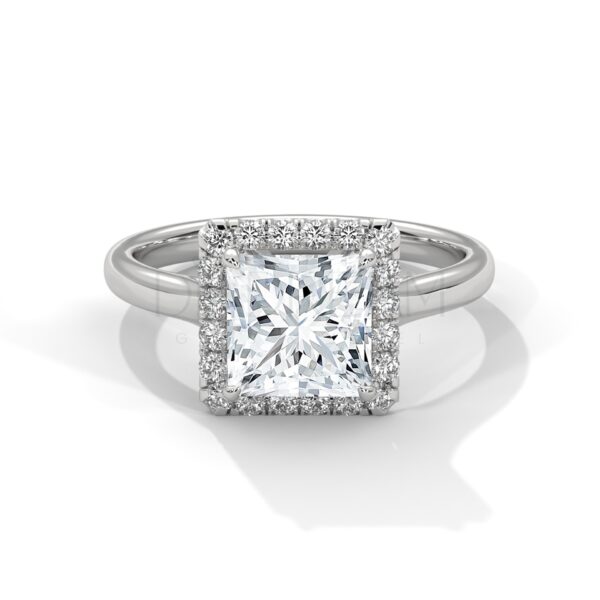 Experience the Dazzle: A 2 Carat Princess Cut Moissanite Ring