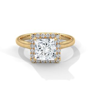 Experience the Dazzle: A 2 Carat Princess Cut Moissanite Ring