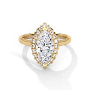 2 Carat Marquise Cut Moissanite Ring