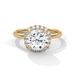2 Carat Round Cut Moissanite Ring