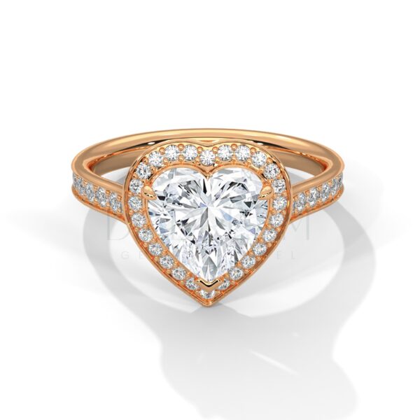2 Carat Heart Cut Moissanite Ring