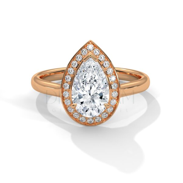2.5 Carat Pear Cut Moissanite Ring: A Teardrop of Brilliance
