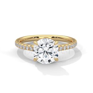 2 Carat Round Cut Moissanite Ring