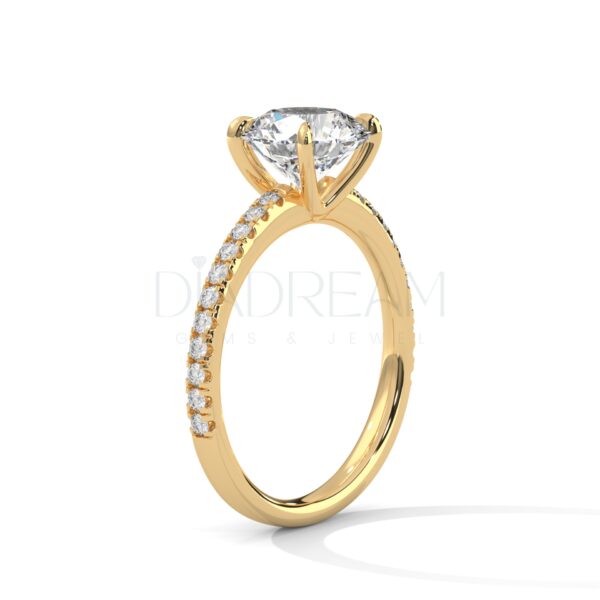 2 Carat Round Cut Moissanite Ring