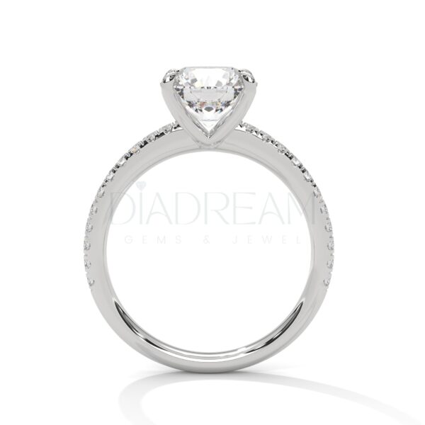 2 Carat Round Cut Moissanite Ring