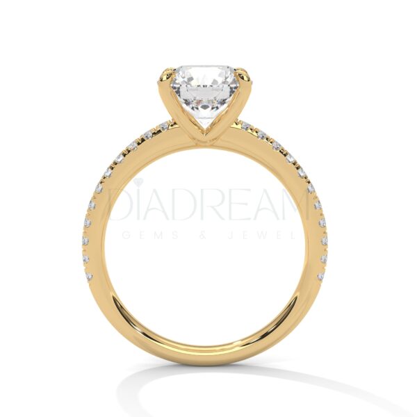2 Carat Round Cut Moissanite Ring