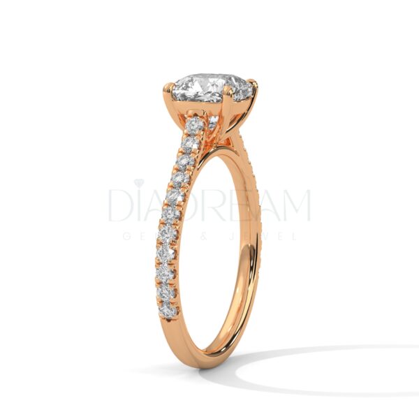 2 Carat Round Cut Moissanite Ring