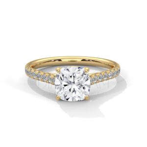 2 Carat Round Cut Moissanite Ring