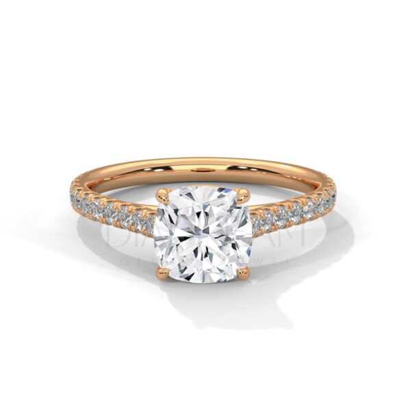 2 Carat Round Cut Moissanite Ring